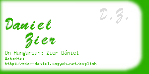 daniel zier business card